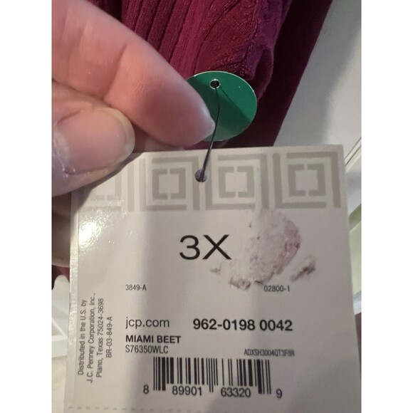 Liz Claiborne Sweater Plus 3X Open Cardigan Career Front Ribbed Casual Soft New - Picture 4 of 10